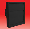 6 Inch Wall Grilles with Backdraft Shutter - Black
