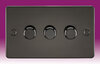 All 3 Gang Dimmers - Gun Metal product image