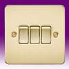 All 3 Gang Light Switches - Brushed Brass product image