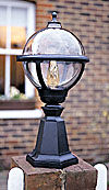 All Black Pedestal Lanterns - Polycarbonate product image