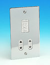 Shaver Socket Dual Voltage 115/230v - Chrome