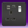All Single with USB Sockets - Black product image