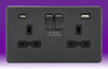 All Twin with USB Sockets - Anthracite product image