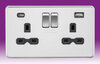 All Twin with USB Sockets - Chrome product image