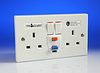 All Twin Switched Socket Sockets - White RCD product image