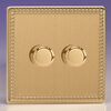 All 2 Gang Dimmers - Brass Jubilee product image