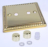 All 2 Gang Dimmers - Brass Georgian product image