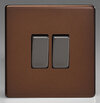 All 2 Gang  Intermediate Light Switches - Mocha product image