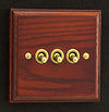 All 3 Gang Light Switches - Mahogany product image