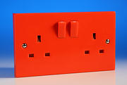 13 Amp 2 Gang Sockets - Red product image