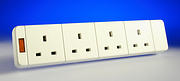 Trailing Socket White - 1 2 4 and 6 gang product image