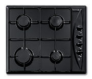 60cm Gas Hob with Spider Pan Supports - Black