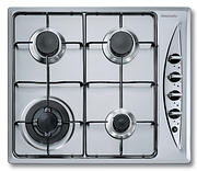 60cm Gas Hob with Wok Burner - Stainless Steel