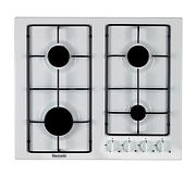60cm Gas Hob 4 Burners Front Control - White