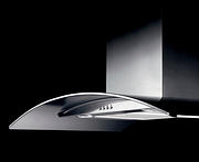 100cm Chimney Cooker Hood, Black & Glass