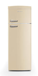 315 Litre Retro Style Double Door Fridge/Freezer, Ivory