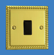 20 Amp DP Switch - Georgian Brass