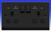 Click Deco - Twin USB Sockets - Matt Black product image