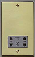 Dual Voltage Shaver Socket 115/230v - Polished Brass product image 3