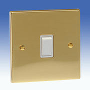 Edwardian Brass Wall Switches with White Inserts product image