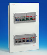 Click for Larger Image 24 Way Flush Metal Split Load Consumer Unit