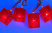 100 Red Cube Christmas Lights