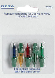 5 Spare Coloured Lamps for DT 757 1.8 volt - 0.144 watt