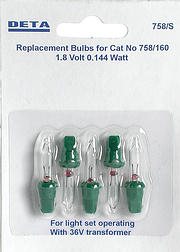 5 Spare Clear Lamps for DT 758 1.8 volt - 0.144 watt