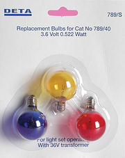 3 Spare Col Bulbs For 789 3.6 volt - 0.522 watt