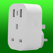 Fort Smart WiFi Plug w/Mains Passthrough and Switchable USB & USB-C product image