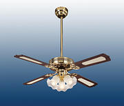 44 Inch Conservatory Ceiling Fan - Polished Brass