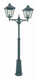Turin Grande Twin Lamp Post - Black