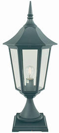 Valencia Grande Pedestal Lantern - Black