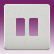 Grid Plate Screwless - Brushed Chrome product image 2