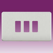 Grid Plate Screwless - Brushed Chrome product image 3