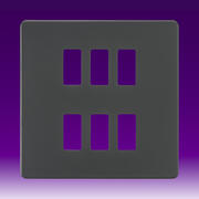 Knightsbridge - Grid Plate Screwless - Anthracite product image 5