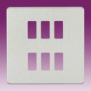 Grid Plate Screwless - Brushed Chrome product image 5