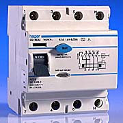 63 Amp 30mA RCD 4 Pole - Hager