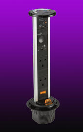 13A 2 Gang Pop Up Socket c/w Bluetooth Speaker & USB Port product image