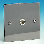 TV Coaxial Aerial Socket - Gun Metal