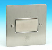 3 Pole Fan Isolator Switch - Brushed Chrome - Black Insert