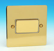 3 Pole Fan Isolator Switch - Brass - Black Insert