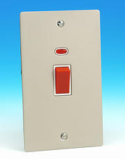 45 Amp DP Switch - Oblong with Neon - Pearl