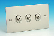 3 Gang 2 Way Toggle Switch - Pearl