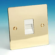 Extension Telephone Socket - Brass