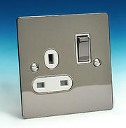 13 Amp Single Switched Socket - Gun Metal