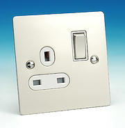 13 Amp Single Switched Socket - Pearl