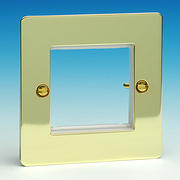 2 Module Data Grid Plate - Brass
