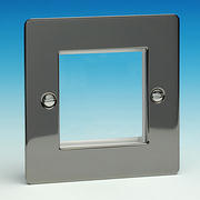 2 Module Data Grid Plate - Gun Metal