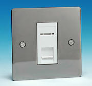 1 Gang RJ45 CAT5E Data Socket - Gun Metal